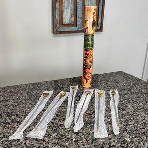 Williams Sonoma vintage brass skewer Set 6 in box NEW